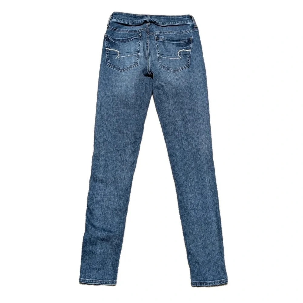 American Eagle Womens Skinny Blue Jean Jegging Size 4‎ Super Stretch